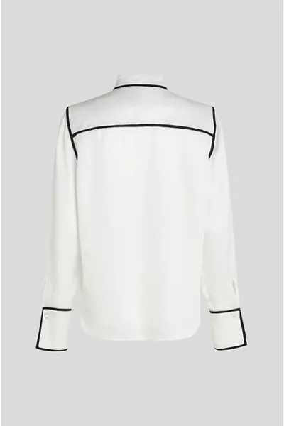 Košeľa Karl Lagerfeld biela farba, regular, s klasickým golierom, A3W11012