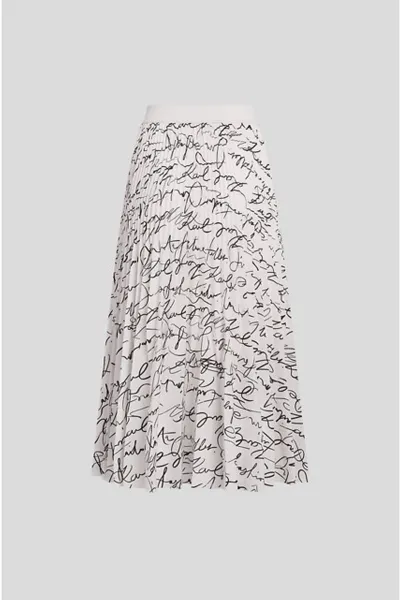 Sukňa Karl Lagerfeld Commercial Pleated Skirt Scribble Aop