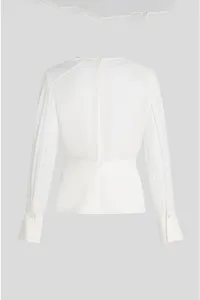Blúzka Karl Lagerfeld biela farba, jednofarebná, A3W11025