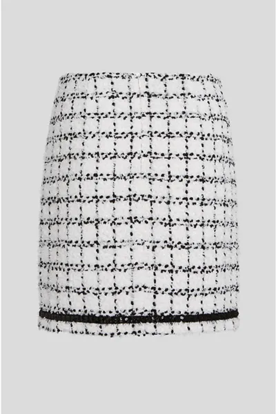 Sukňa Karl Lagerfeld Boucle Skirt Black White Karl Boucle