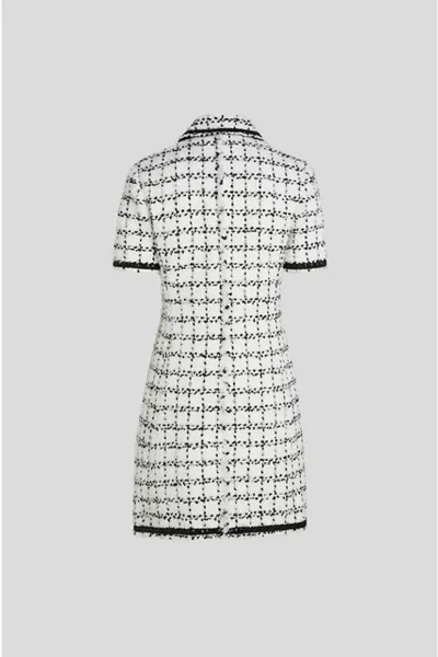 Šaty Karl Lagerfeld Boucle Dress Black White Karl Boucle