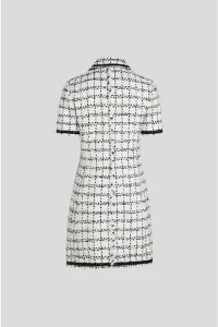 Šaty Karl Lagerfeld Boucle Dress Black White Karl Boucle