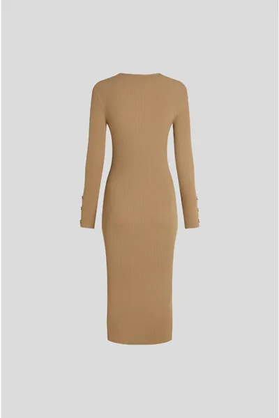 Šaty Karl Lagerfeld zelená farba, midi, priliehavé, A3W13038