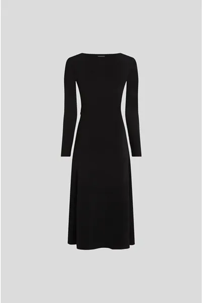Šaty Karl Lagerfeld Jersey Fluid Zip Dress Black