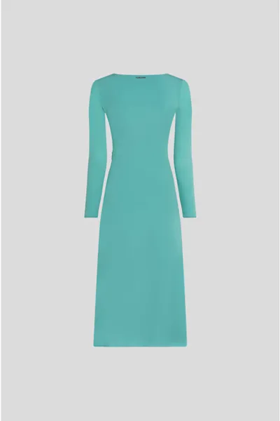 Šaty Karl Lagerfeld Jersey Fluid Zip Dress Still Water