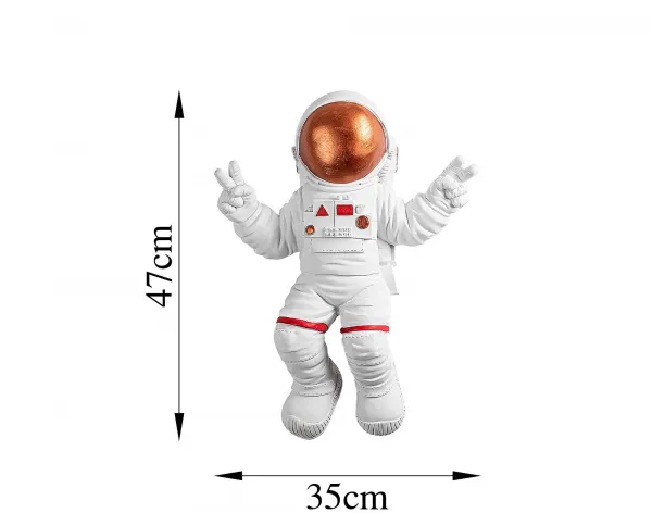 Wallity Nástěnná dekorace Astronaut 3 bílá/oranžová