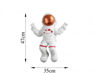 Wallity Nástěnná dekorace Astronaut 3 bílá/oranžová