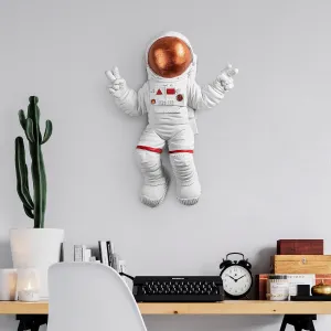 Wallity Nástěnná dekorace Astronaut 3 bílá/oranžová