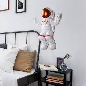 Wallity Nástěnná dekorace Astronaut 3 bílá/oranžová