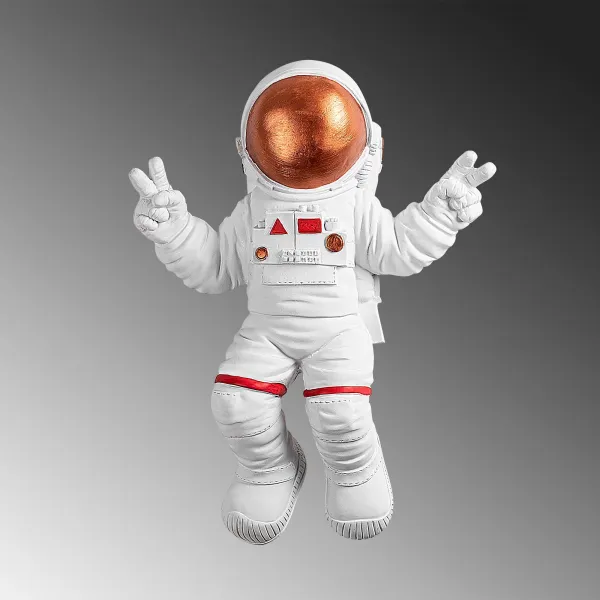 Wallity Nástěnná dekorace Astronaut 3 bílá/oranžová