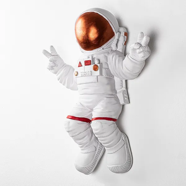 Wallity Nástěnná dekorace Astronaut 3 bílá/oranžová