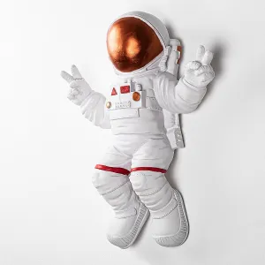 Wallity Nástěnná dekorace Astronaut 3 bílá/oranžová