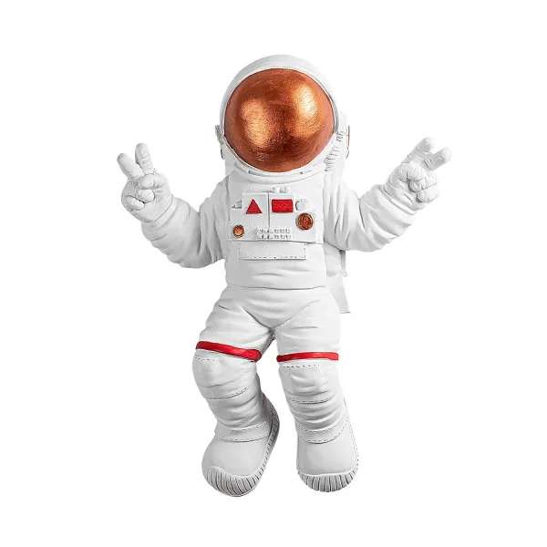 Wallity Nástěnná dekorace Astronaut 3 bílá/oranžová