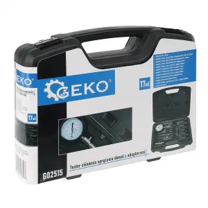 GEKO G02515 – tester kompresného tlaku pre dieselové motory so sadou adaptérov