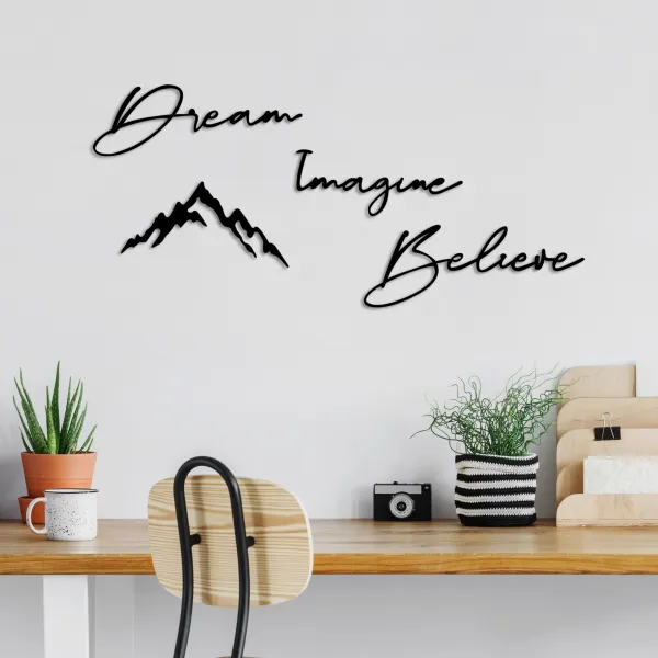 Wallity Nástenná kovová dekorácia Amazing Believe čierna