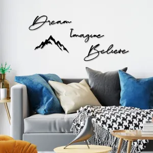 Wallity Nástenná kovová dekorácia Amazing Believe čierna
