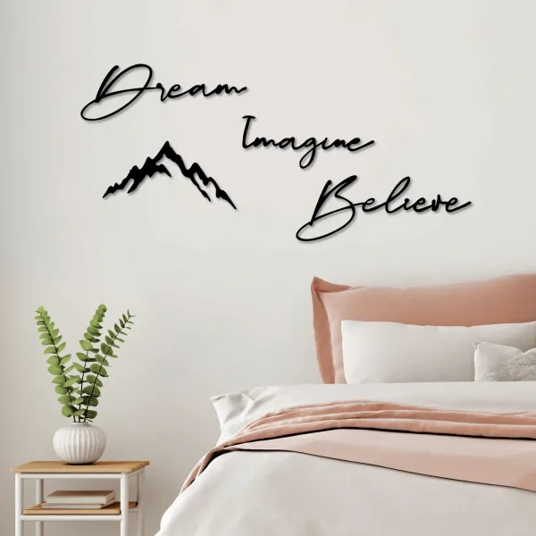 Wallity Nástenná kovová dekorácia Amazing Believe čierna