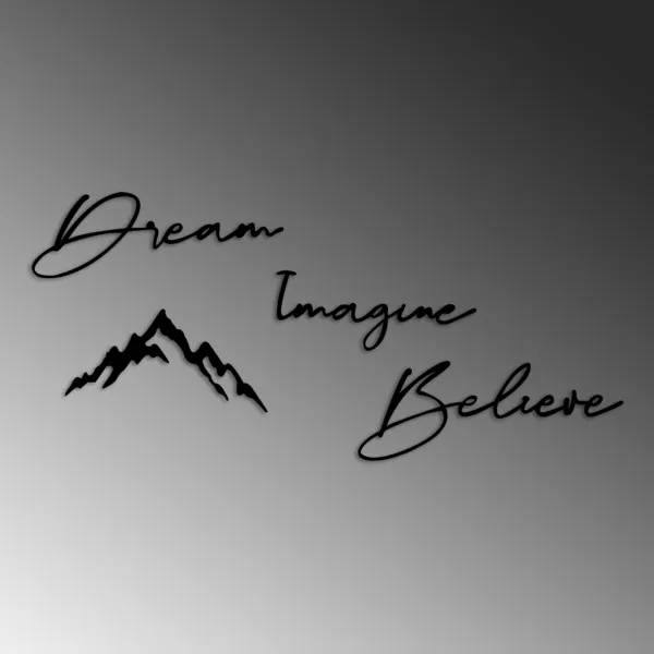 Wallity Nástenná kovová dekorácia Amazing Believe čierna