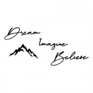 Wallity Nástenná kovová dekorácia Amazing Believe čierna