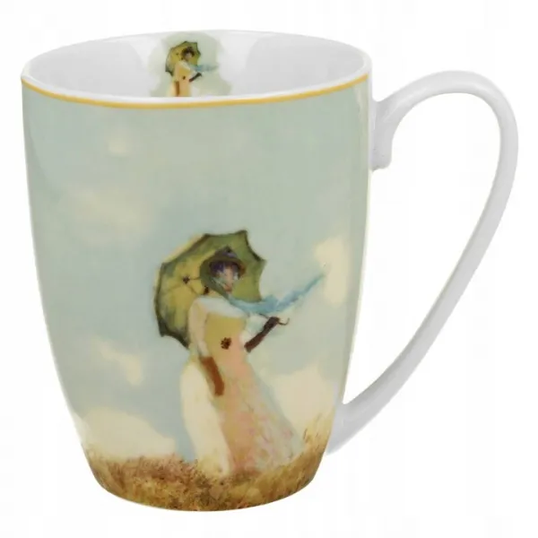 Duo Porcelánový hrnček Monet Žena s dáždnikom 360 ml viacfarebný