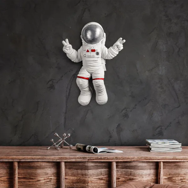 Wallity Nástenná dekorácia Astronaut biela/šedá