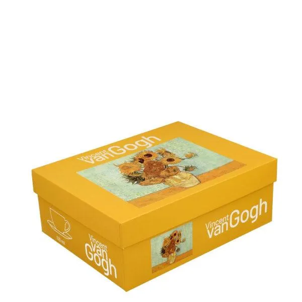 Duo Súprava 2 ks porcelánových hrnčekov Van Gogh Sunflowers 90 ml viacfarebná