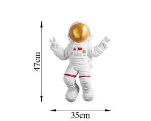 Wallity Nástenná dekorácia Astronaut biela/zlatá