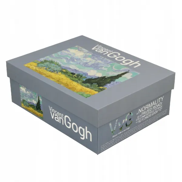 Duo Súprava 2 ks porcelánových hrnčekov Van Gogh Pšeničné pole 90 ml viacfarebná