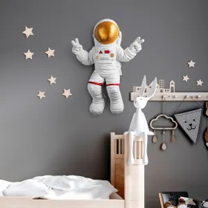 Wallity Nástenná dekorácia Astronaut biela/zlatá