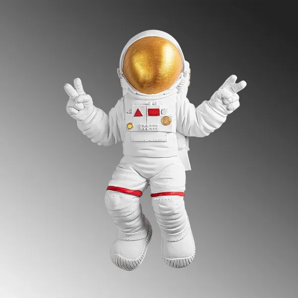 Wallity Nástenná dekorácia Astronaut biela/zlatá
