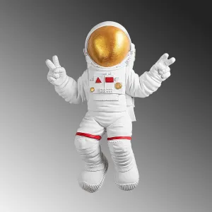 Wallity Nástenná dekorácia Astronaut biela/zlatá