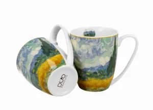 Duo Súprava 2 ks porcelánových hrnčekov Van Gogh Wheat Field 350 ml viacfarebná
