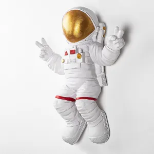 Wallity Nástenná dekorácia Astronaut biela/zlatá