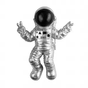Wallity Nástenná dekorácia Astronaut strieborná/čierna