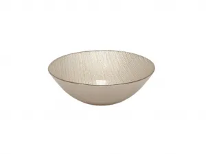 Siaki Collection Sklenená servírovacia misa 15 cm šampanská