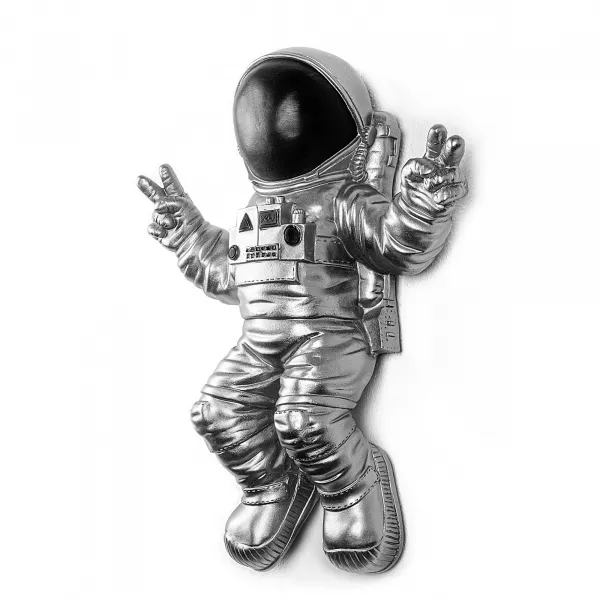 Wallity Nástenná dekorácia Astronaut strieborná/čierna