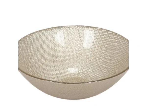 Siaki Collection Sklenená servírovacia misa 15 cm šampanská