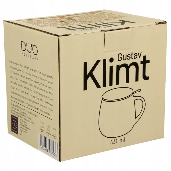 Duo Porcelánový hrnček Klimt Ecru Strom života I. 430 ml ecru/viacfarebný