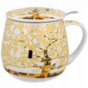 Duo Porcelánový hrnček Klimt Ecru Strom života I. 430 ml ecru/viacfarebný
