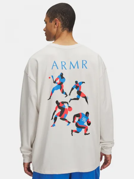 Men's Under Armour UA HWT MODERN SPORT OS LS-WHT T-Shirt - Men's