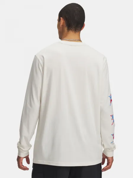 Men's Under Armour UA 60/40S STACKED STARS LS-BRN T-Shirt - Men's