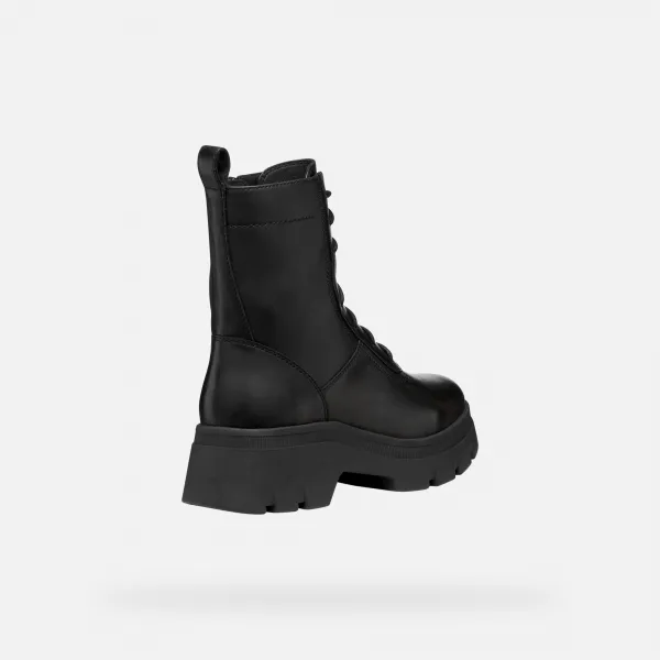 Black Women's Ankle Boots Geox Pluette - Ladies