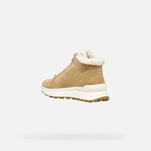 Light Brown Women's Geox Spherica Actif X2 Sneakers - Women's