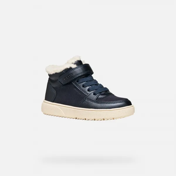 Dark Blue Girls' Geox Theleven B AB Sneakers - Girls