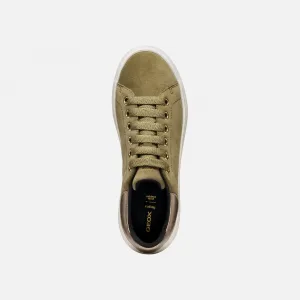 Khaki Women's Geox Spherica EC4.1 Sneakers - Women's