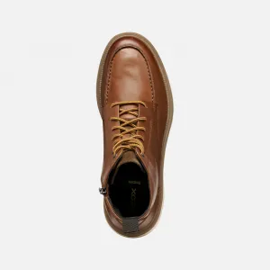 Brown Men's Ankle Boots Geox Pove - Mens