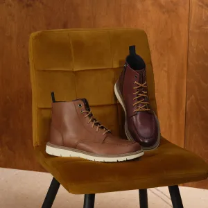 Brown Men's Ankle Boots Geox Pove - Mens