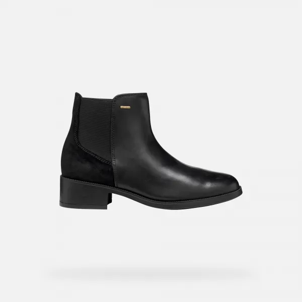 Black Women's Ankle Boots Geox Camexia NP ABX - Ladies