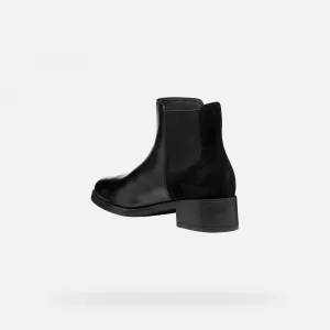 Black Women's Ankle Boots Geox Camexia NP ABX - Ladies