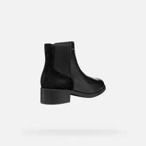 Black Women's Ankle Boots Geox Camexia NP ABX - Ladies